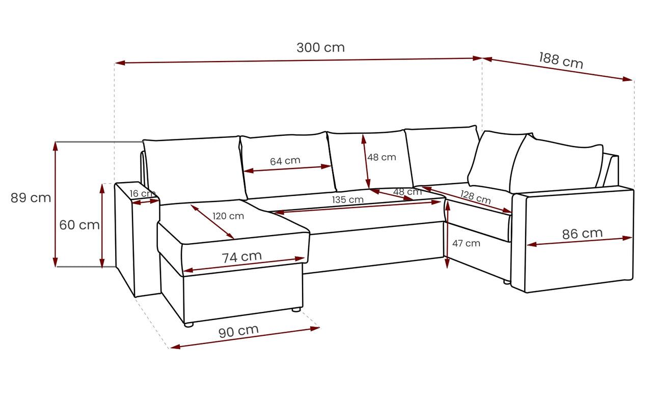 Denver Maxi Corner Sofa Bed