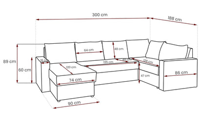 Denver Maxi Corner Sofa Bed Fast Delivery