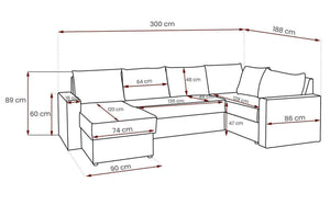 Denver Maxi Corner Sofa Bed Fast Delivery