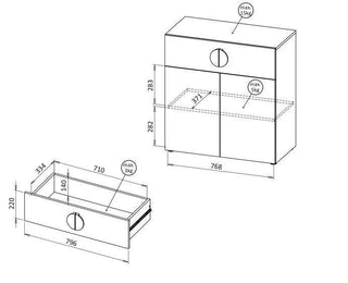 Melo Sideboard 80 - Msofas LTD