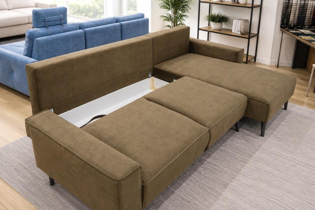 Ex-Display Mingo Corner Sofa Bed With Storage Zetta 297