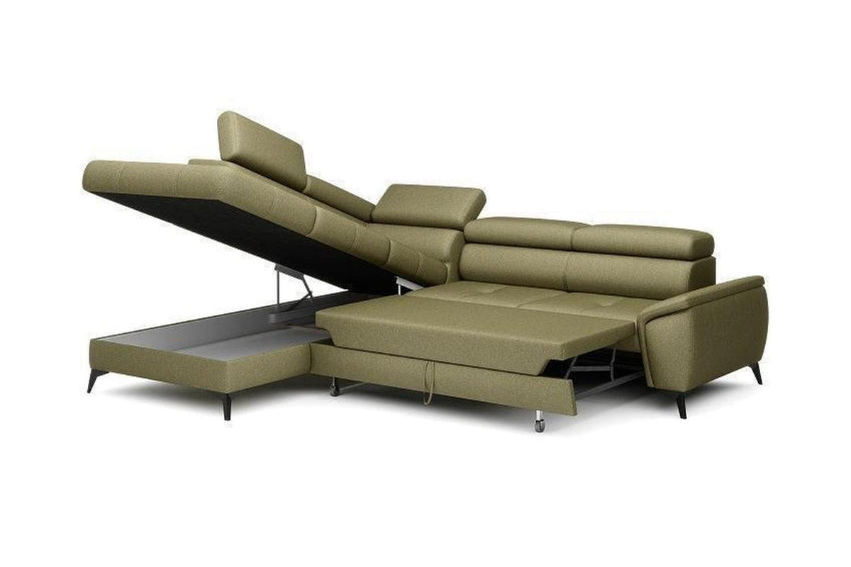 Mocca Corner Sofa Bed With Storage