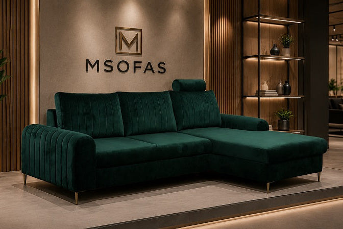 Monaco Express Delivery Corner Sofa Bed With Storage Velluto 27