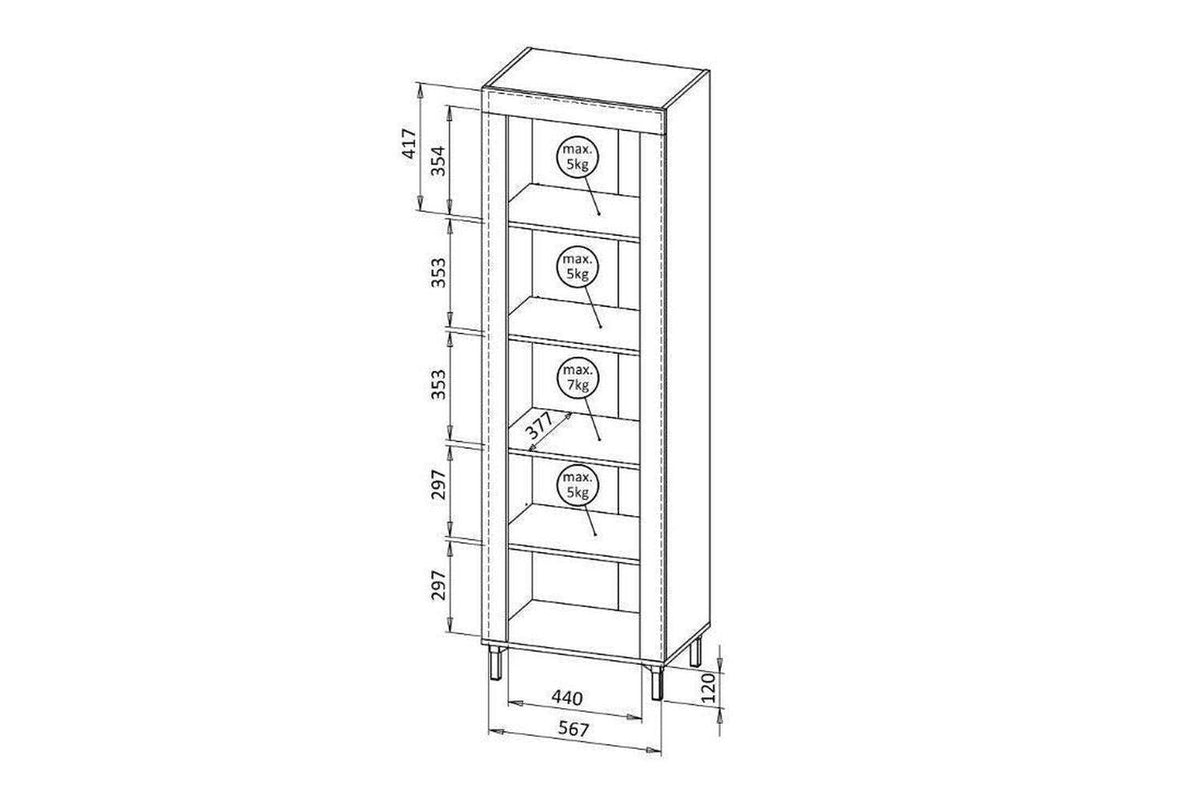 Mossa Glass Cabinet