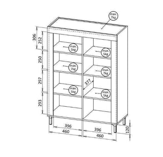 Mossa Highboard Cabinet - Msofas LTD