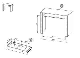 Mossa Dressing Table - Msofas LTD