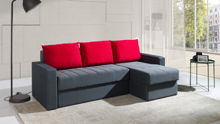 Sofa narożna Euphoria Brown z funkcją spania