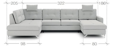 Nawe U Corner Sofa Bed