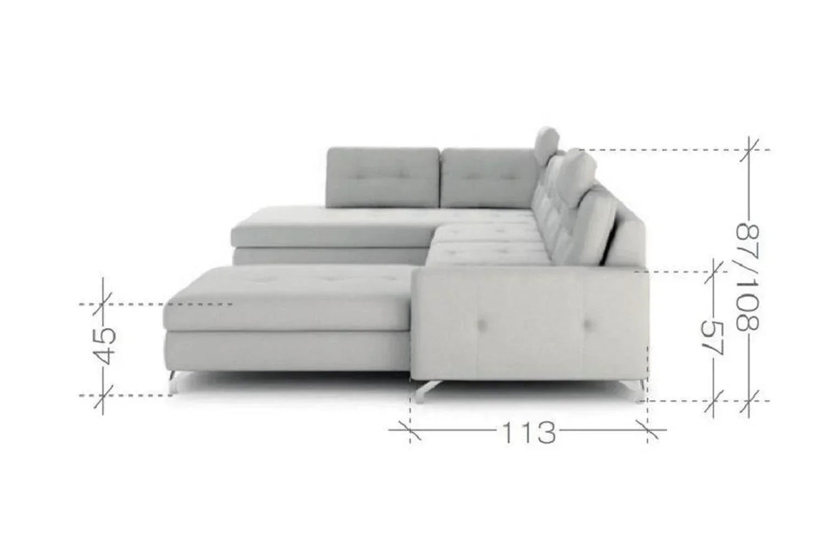 Nawe U Shape Corner Sofa Bed
