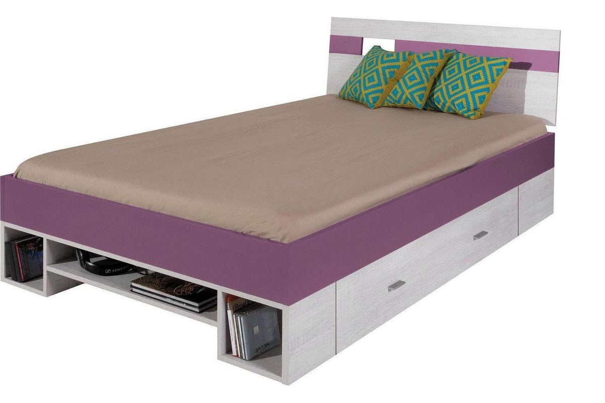 Bed Express Delivery Next 120x200 White Pine / Grey