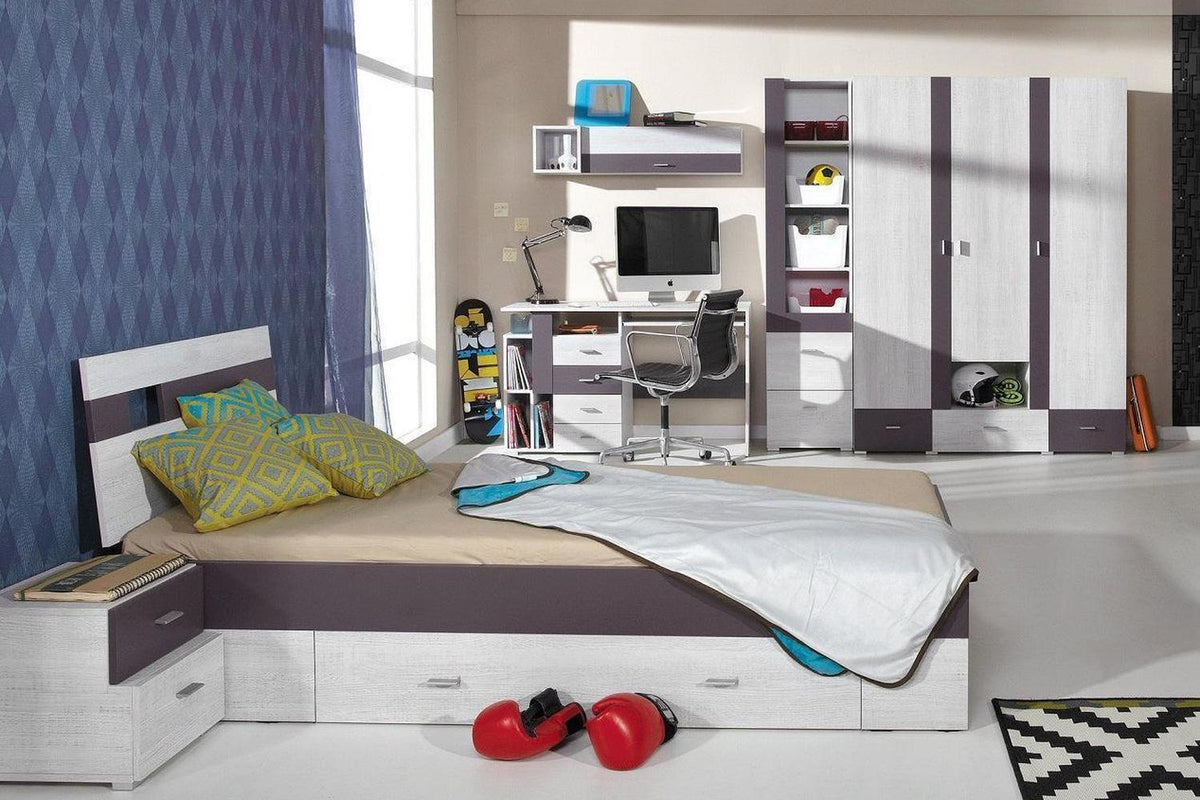 Bed Express Delivery Next 120x200 White Pine / Grey