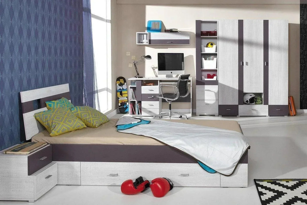 Bed Express Delivery Next 120x200 White Pine / Grey