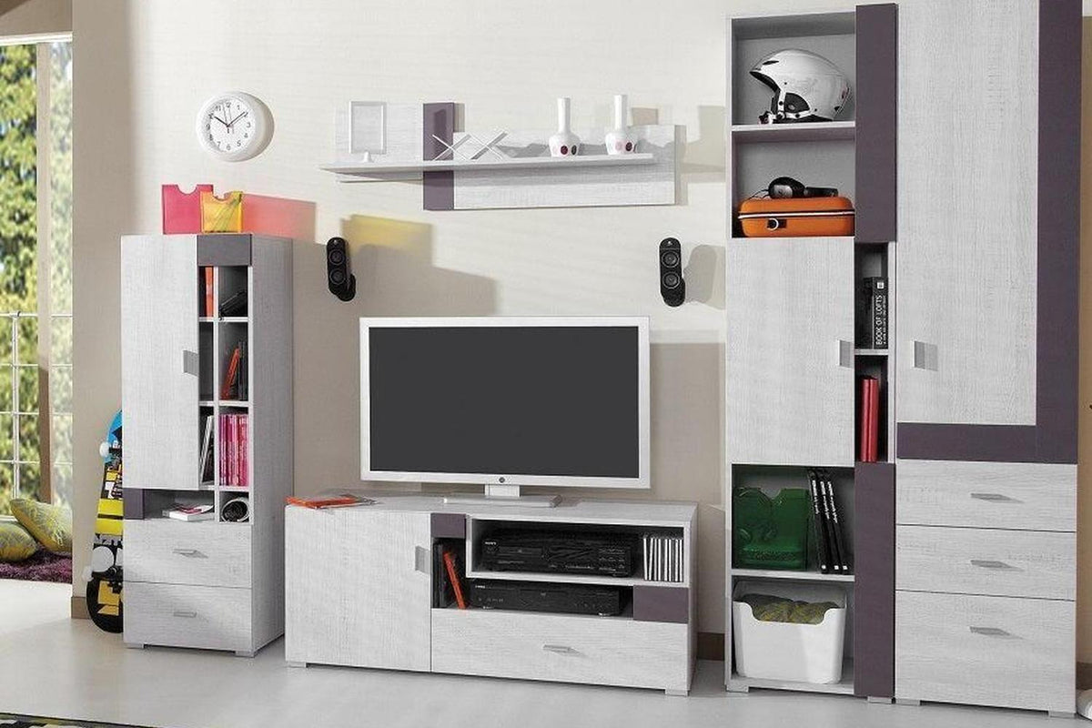 Next Express Delivery Bookcase 6 White Pine / Grey