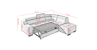 Oscar II Corner Sofa Bed