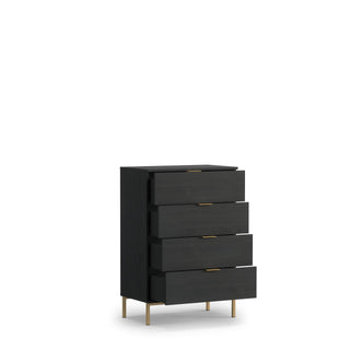 Pula Bedside Table Portland Black - Msofas LTD