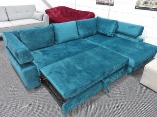 Ex-Display Panama Corner Sofa Bed with Storage Malia Mallard