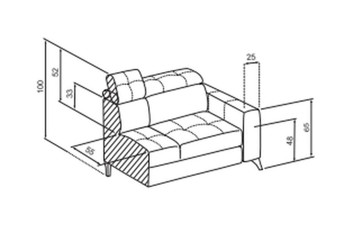 Portland Corner Sofa Bed With Storage