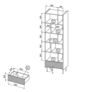 Prestigo Bookcase - Msofas LTD