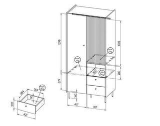 Prestigo Wardrobe 88 - Msofas LTD