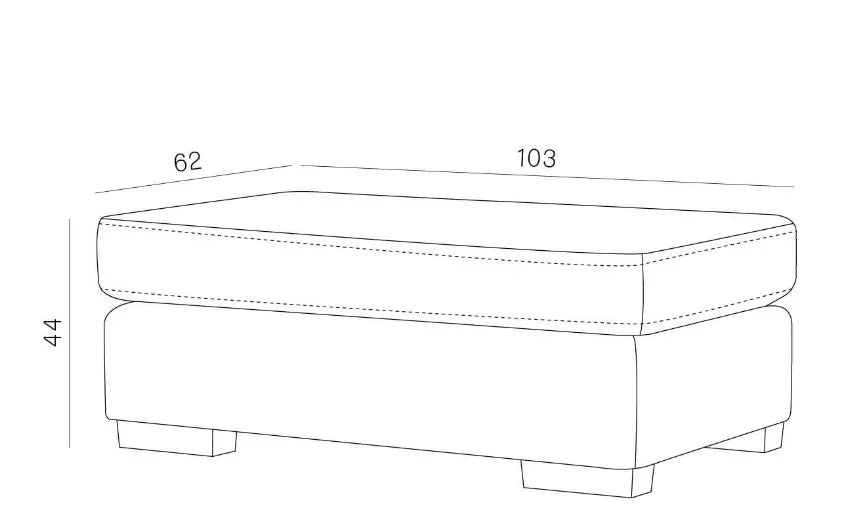 Rosso Footstool dimensions