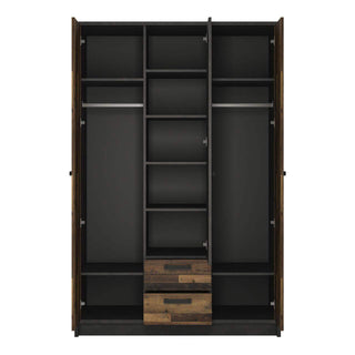 Brooklyn 3 Door Wardrobe with 2 Drawers - Msofas LTD