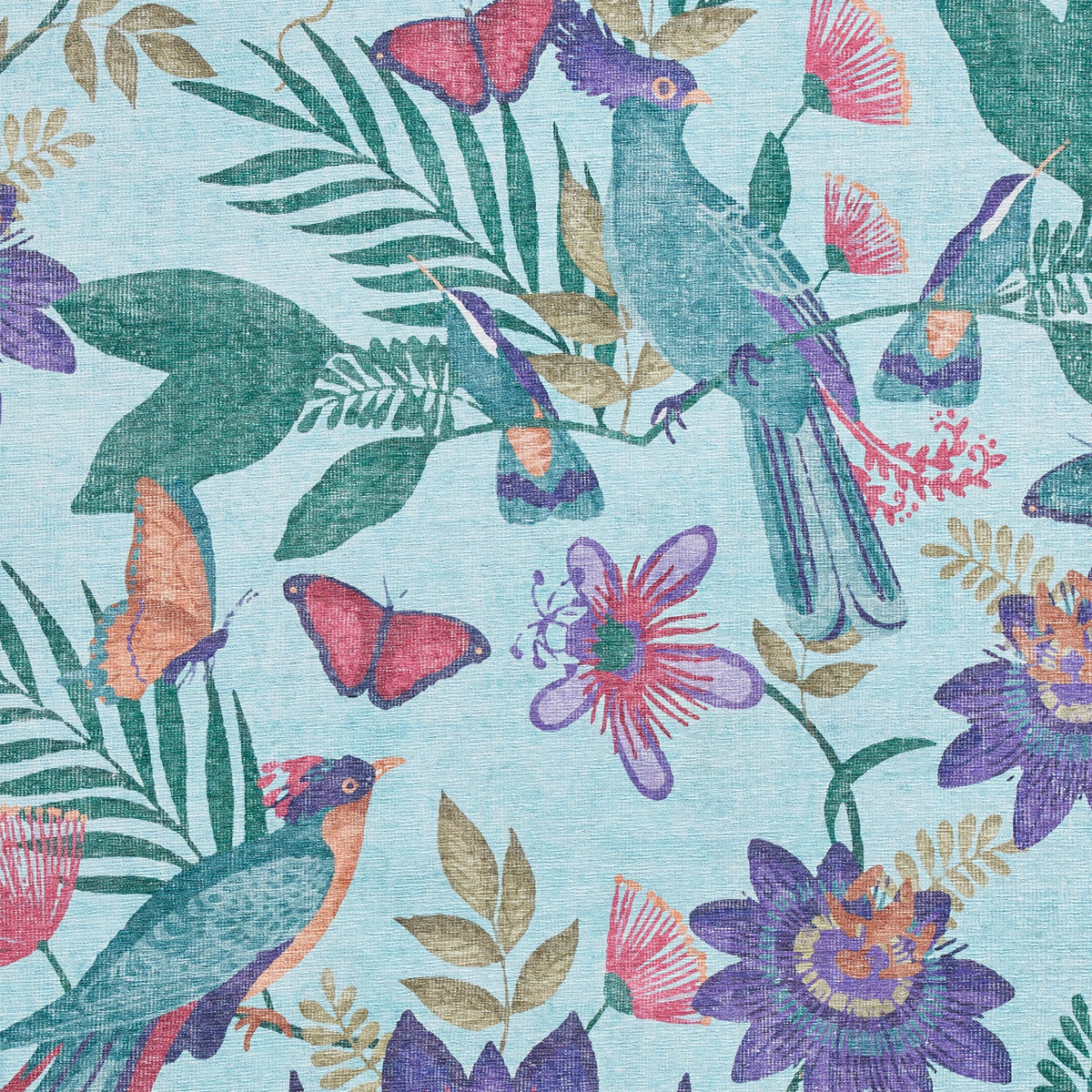 Amaya Tropical Birds Washable Rug