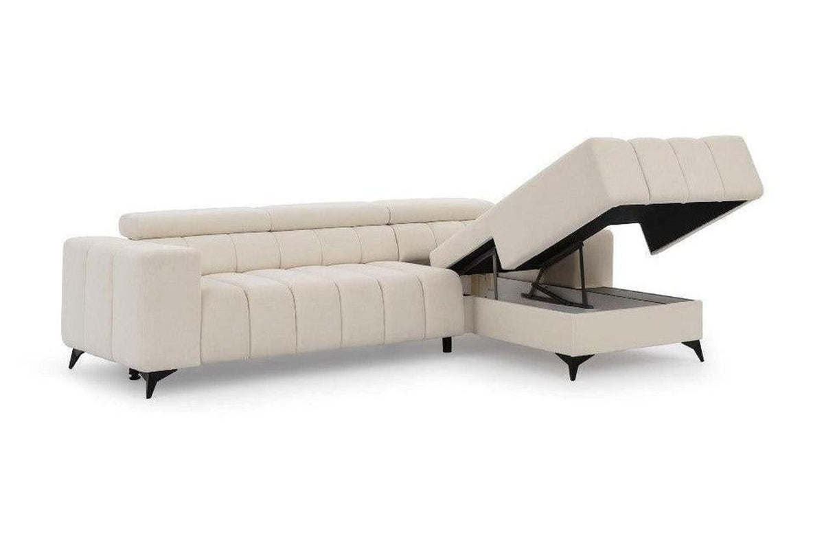 Ragusso Express Delivery Corner Sofa Bed With Storage Malia Marine