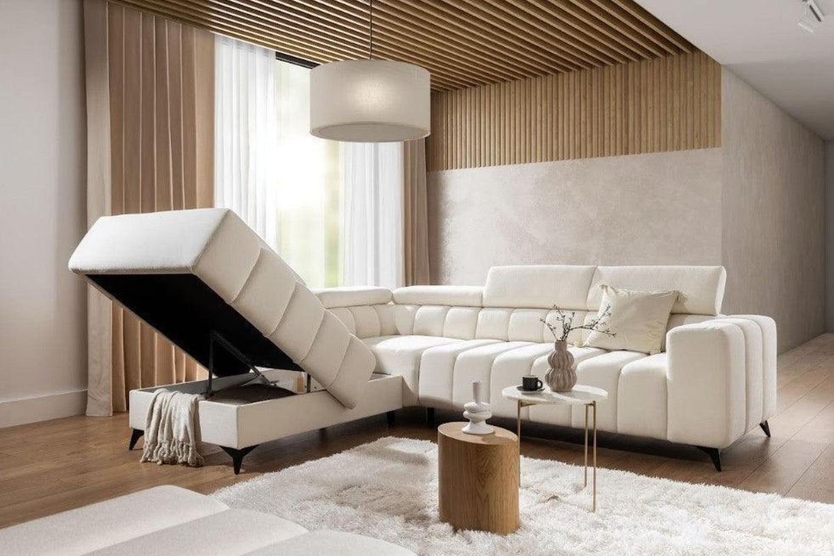 Ragusso I Corner Sofa Bed With Storage