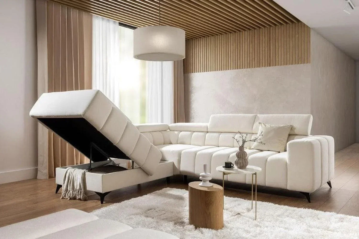 Ragusso I Corner Sofa Bed With Storage