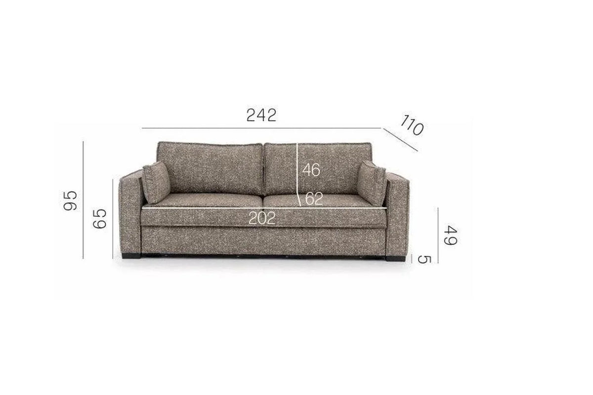 Rea 3 Seater Sofa Bed dimensions