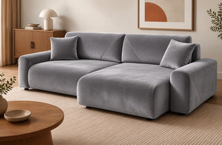 Rima Express Delivery Corner Sofa Bed With Storage Monolith 84 Velvet