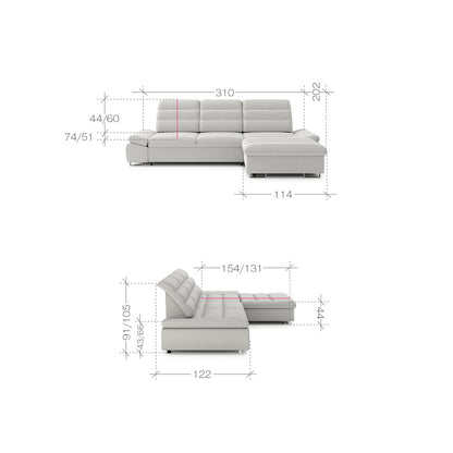 Roman Corner Sofa Bed