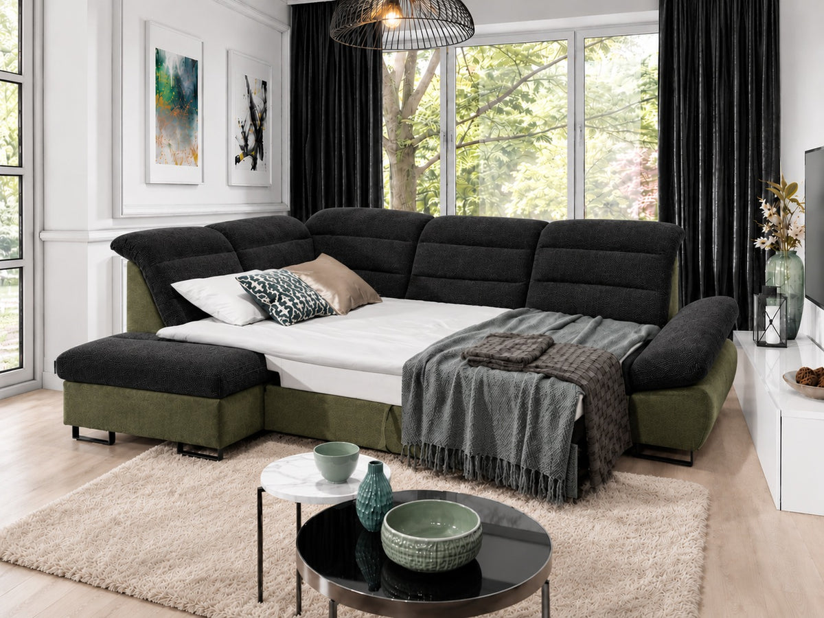 Roman II Corner Sofa Bed with Storage Express Delivery Inari 100/Zoya 14