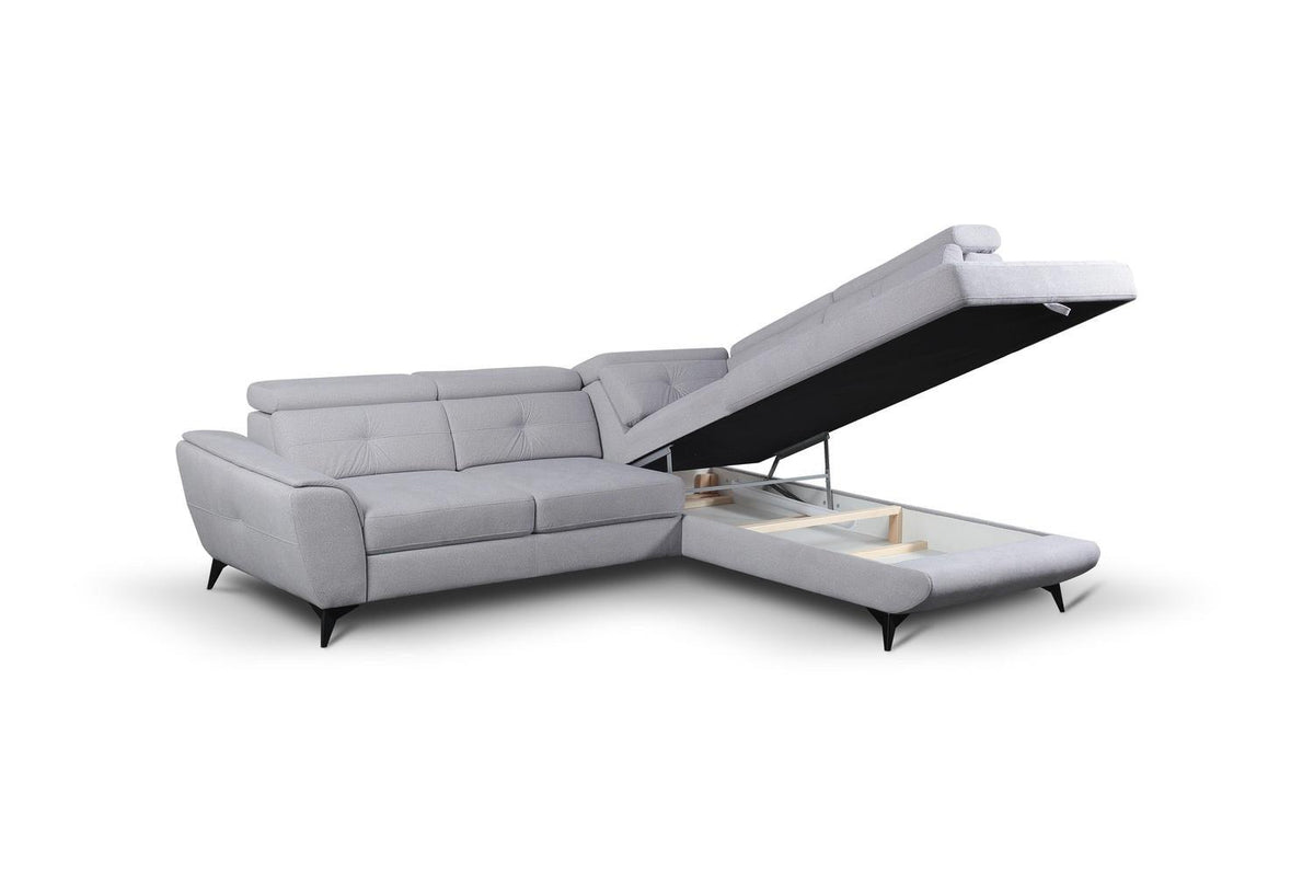 Sergio Corner Sofa Bed With Storage