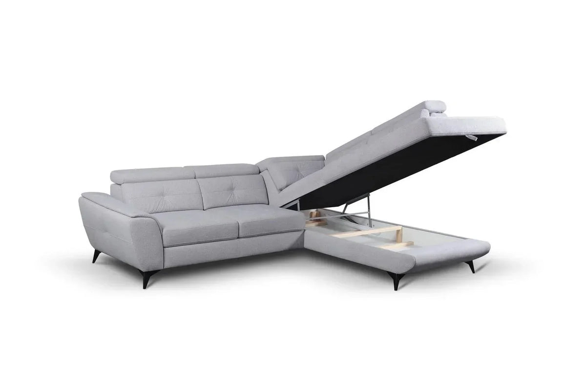 Sergio Corner Sofa Bed With Storage