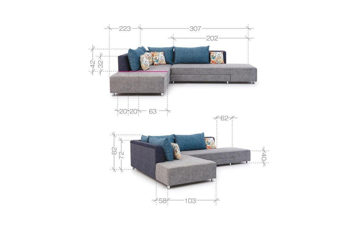 Split Corner Sofa Bed