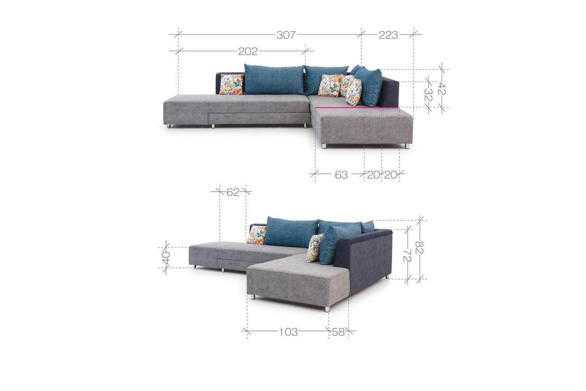 Split Corner Sofa Bed