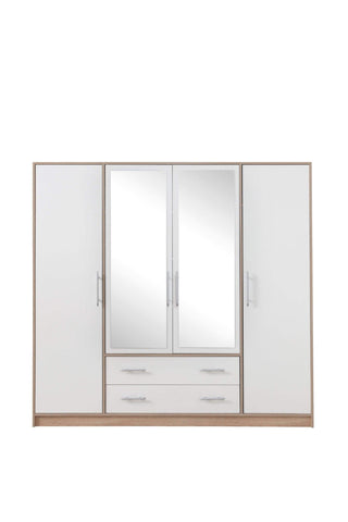 Smarty Wardrobe with Mirror - Msofas LTD