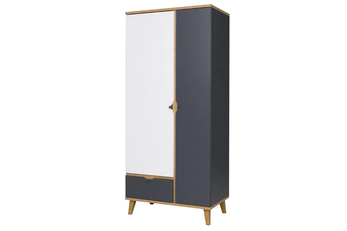 Memone White Oak Wardrobe 90