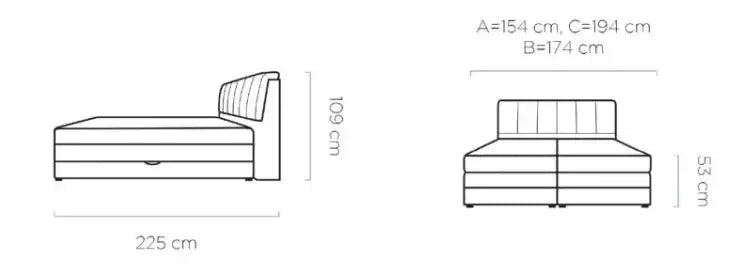 Bed Dilma dimensions