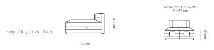 Bed Rey dimensions