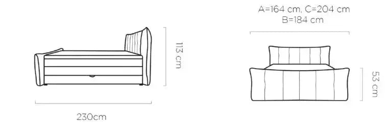 Bed Sofia dimensions