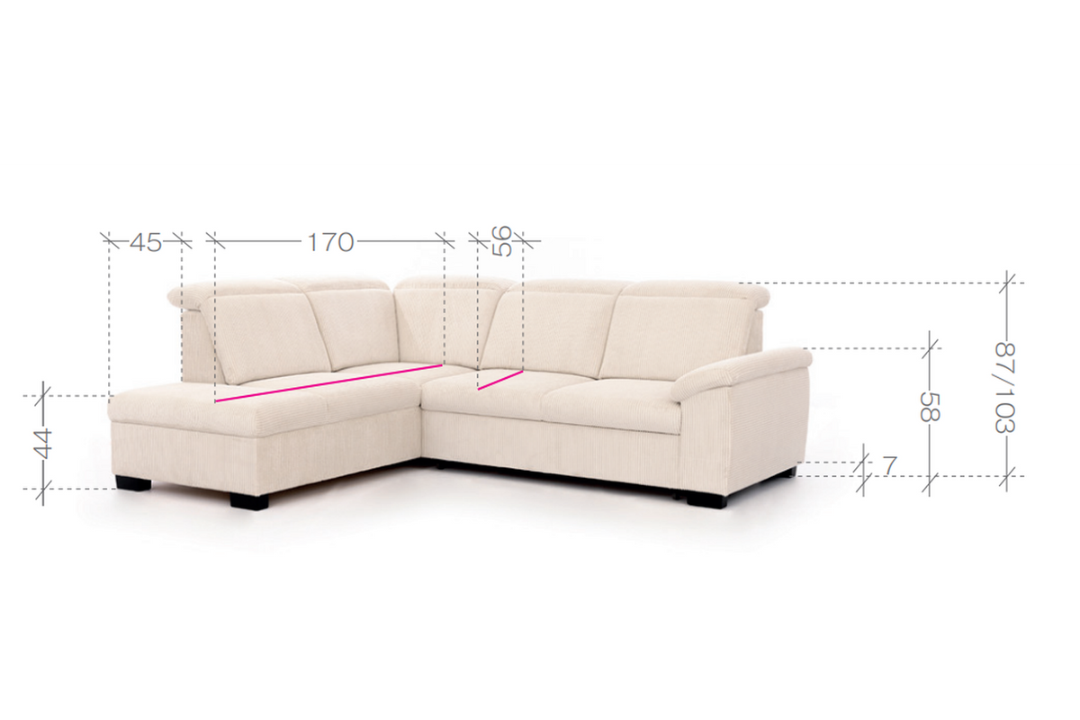 Carboni Corner Sofa Bed With Storage