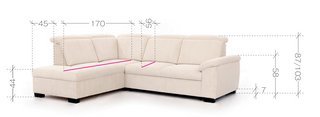 Carboni Corner Sofa Bed with Storage
