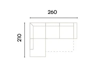 Sienna 2 Corner Sofa Bed With Storage dimensions