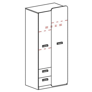 Lorento L1 Express Delivery Wardrobe in Purple