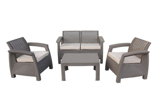 Keter 4-piece Mocca Garden Furniture set - Msofas LTD