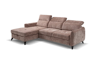 Narożna sofa z funkcją spania Mario z pojemnikiem na pościel