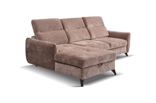 Narożna sofa z funkcją spania Mario z pojemnikiem na pościel