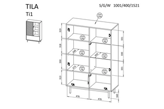 Tila Ti1 Display Cabinet
